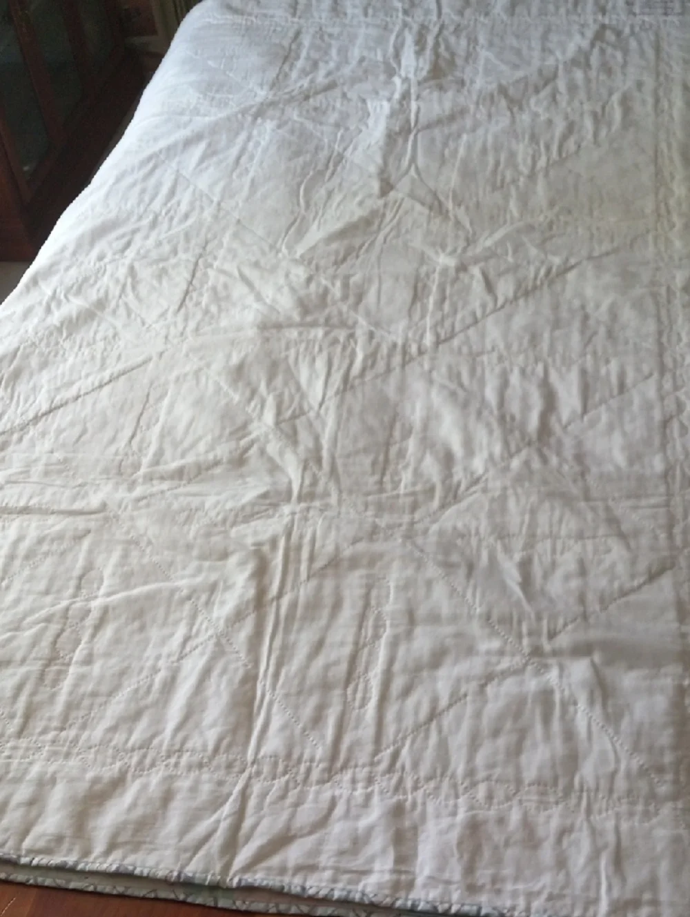 Classic Patchwork Cotton Quilt in Pastel Pink & Blue